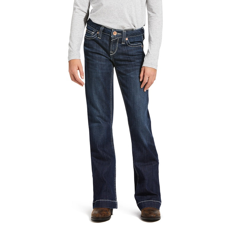 Ariat Girls Trouser Naomi Mid Rise Stretch Ella Wide Leg 10032311 Jean