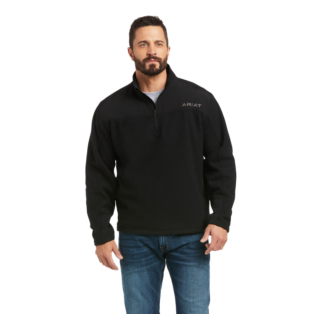 Ariat Men 1/4 Zip Black 10037718 Sweatshirt