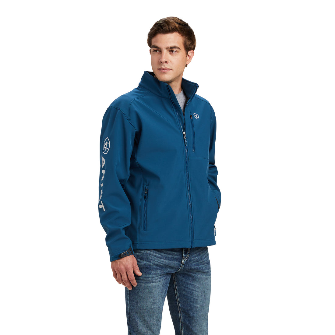 Ariat Men Logo 2.0 Softshell Majolica Blue 10041611 Jacket