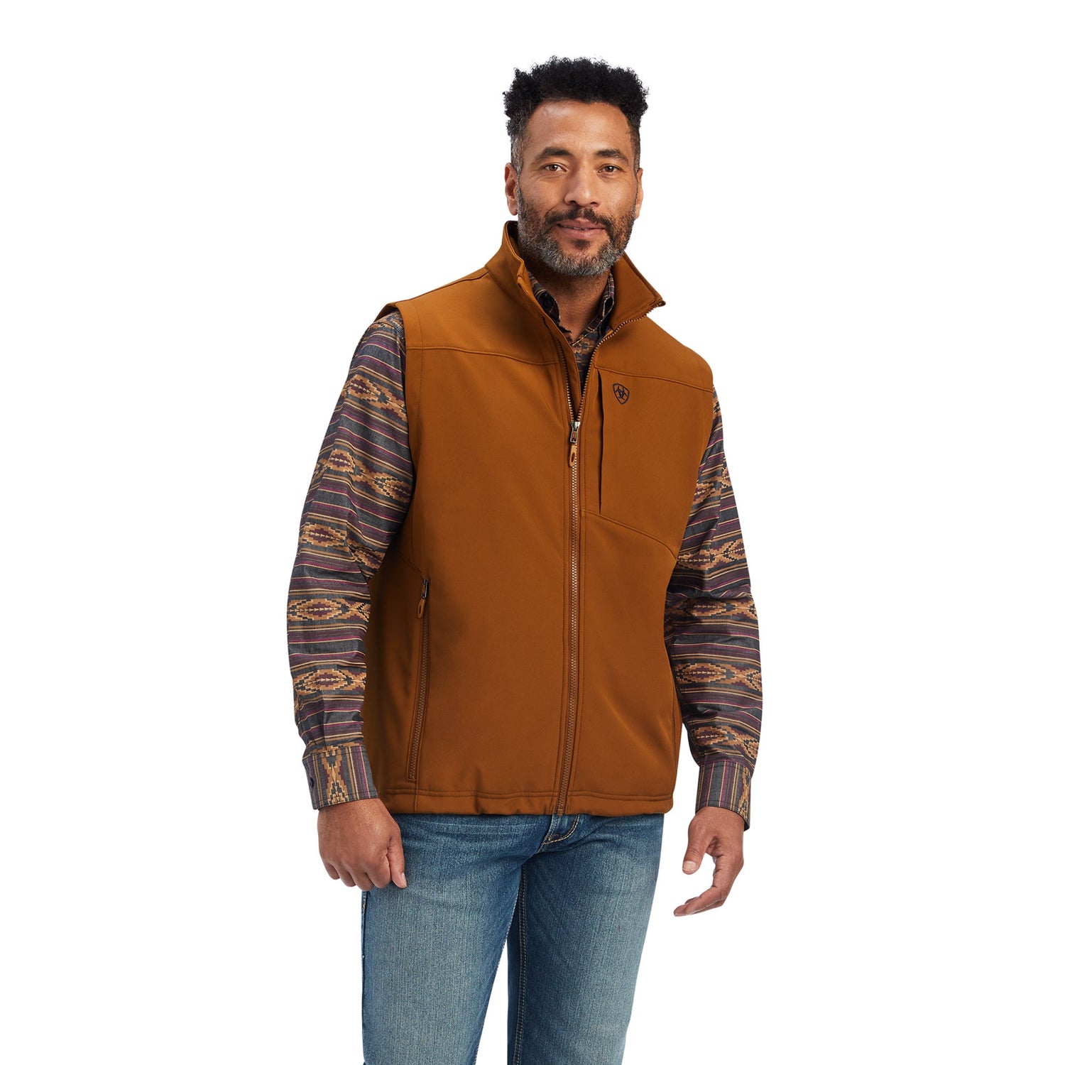 Ariat Men 2.0 Softshell Chestnut Serape Vest 10041620