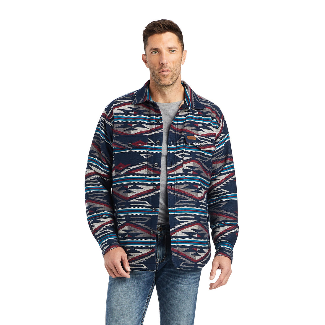 Ariat Men Retro Navy Chimayo Shirt 10042191 Jacket