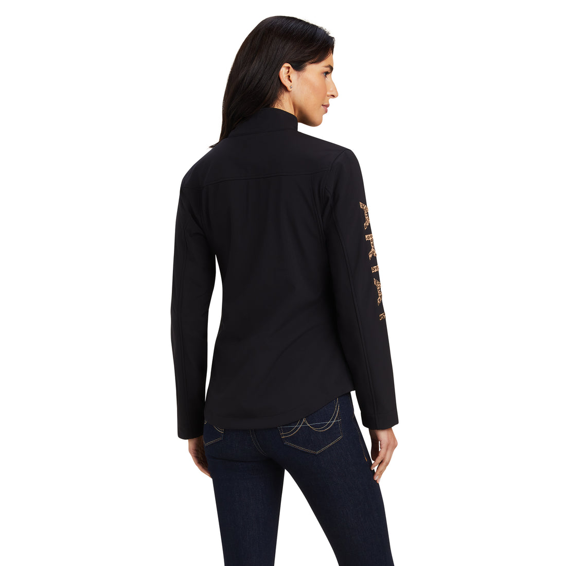 Ariat Women Black/Leopard Softshell 10041278 Jacket