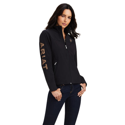 Ariat Women Black/Leopard Softshell 10041278 Jacket