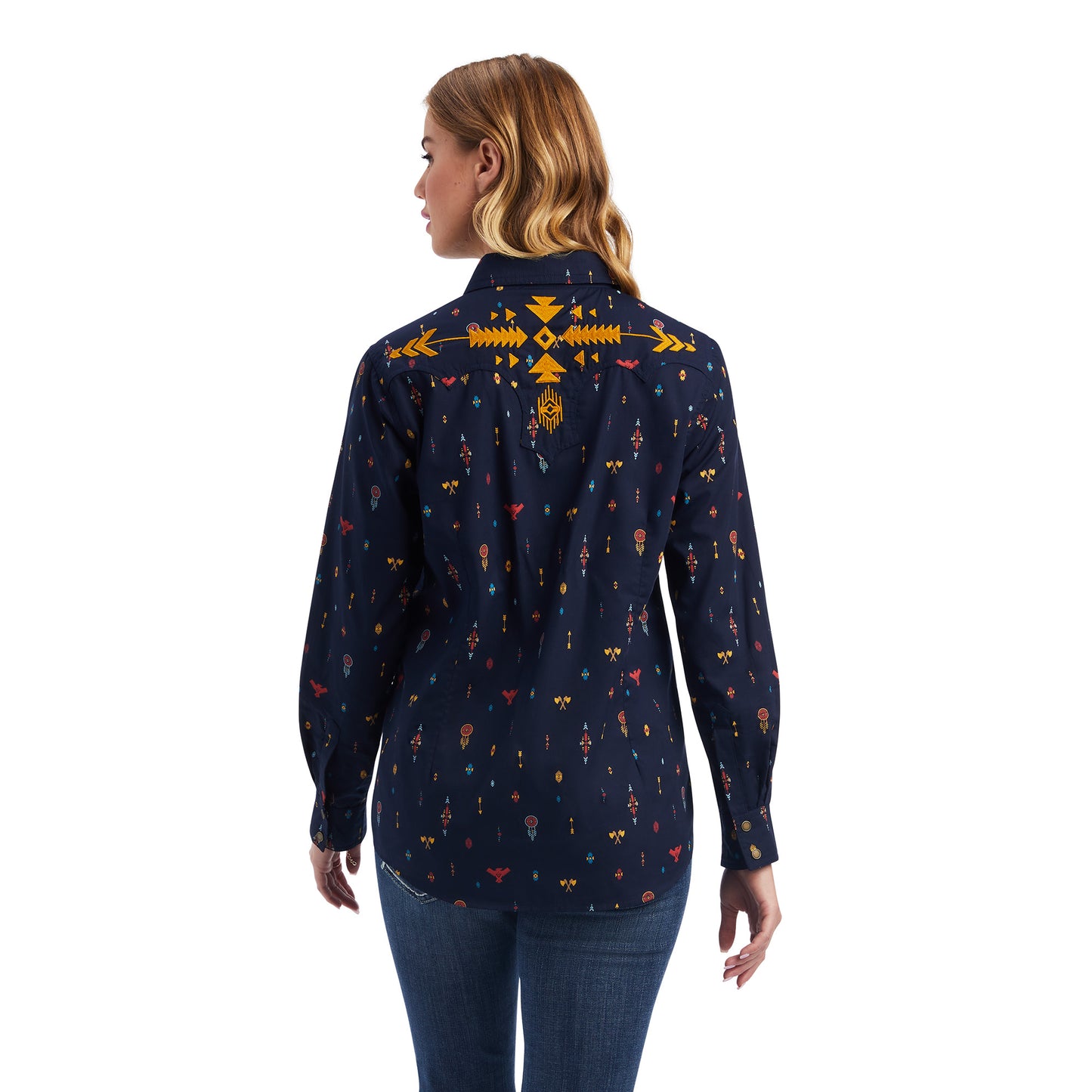 Ariat WMN Navy Multi Print Shirt 10041677