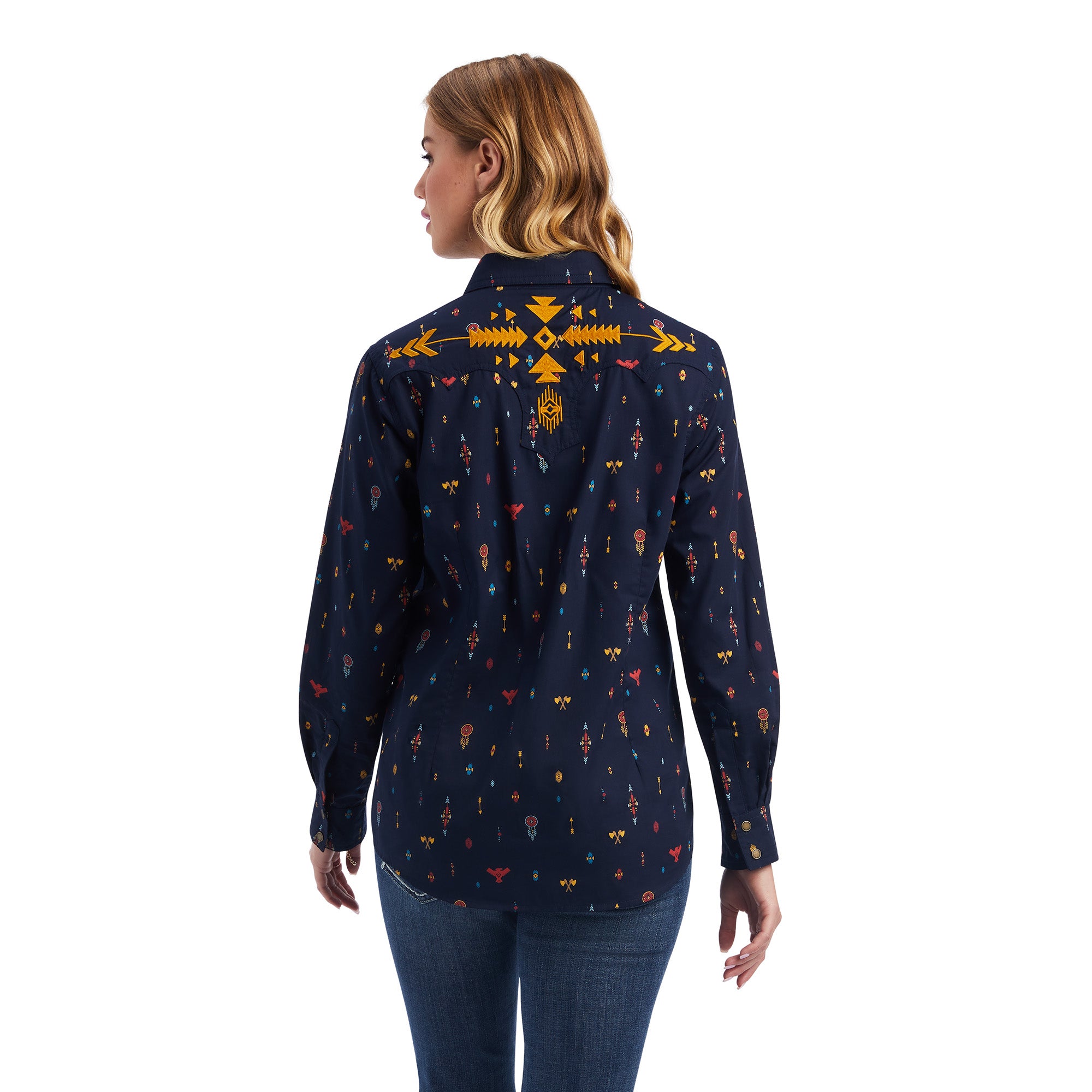 Ariat WMN Navy Multi Print Shirt 10041677