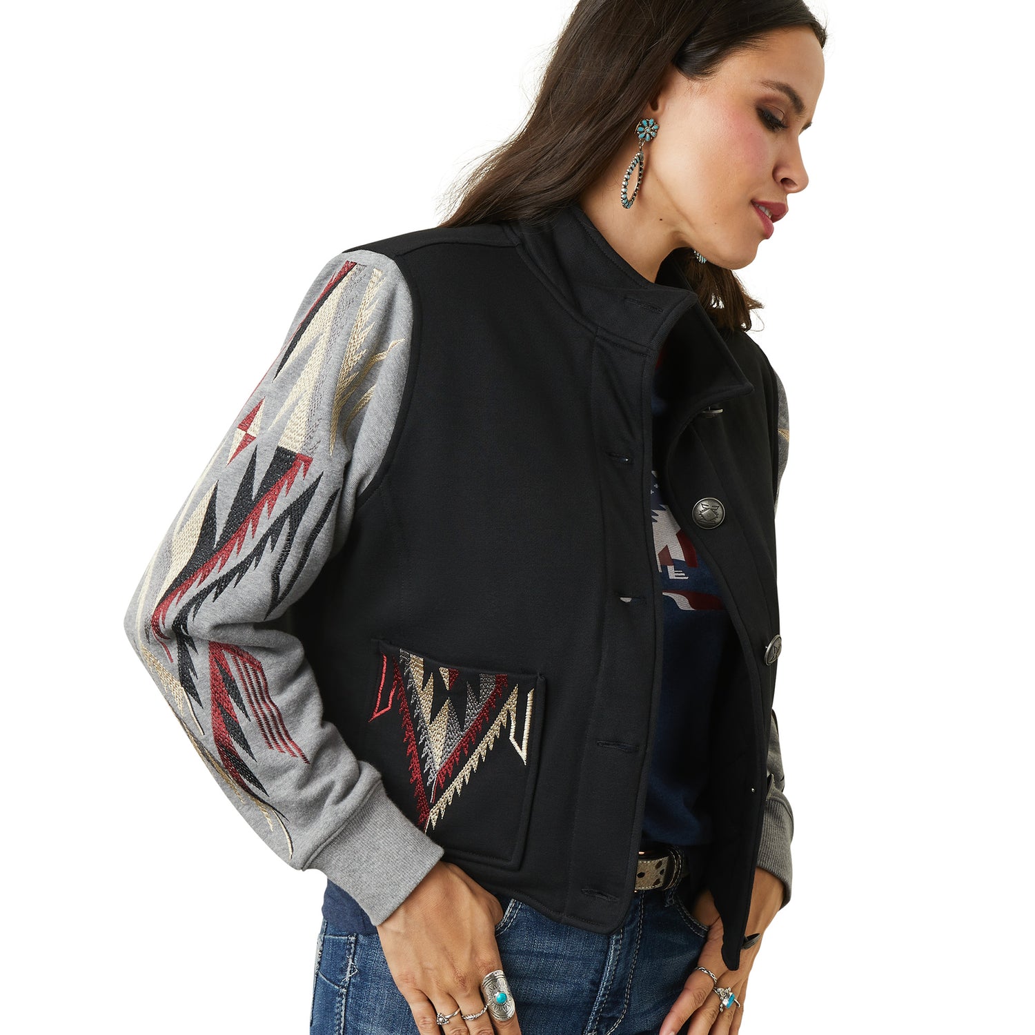 Ariat Women Chimayo Black/Grey 10042146 Jacket