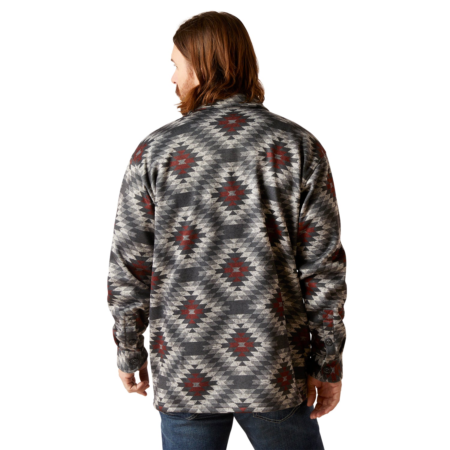Ariat Men Caldwell Printed Charcoal 10046053 Shirt Jacket