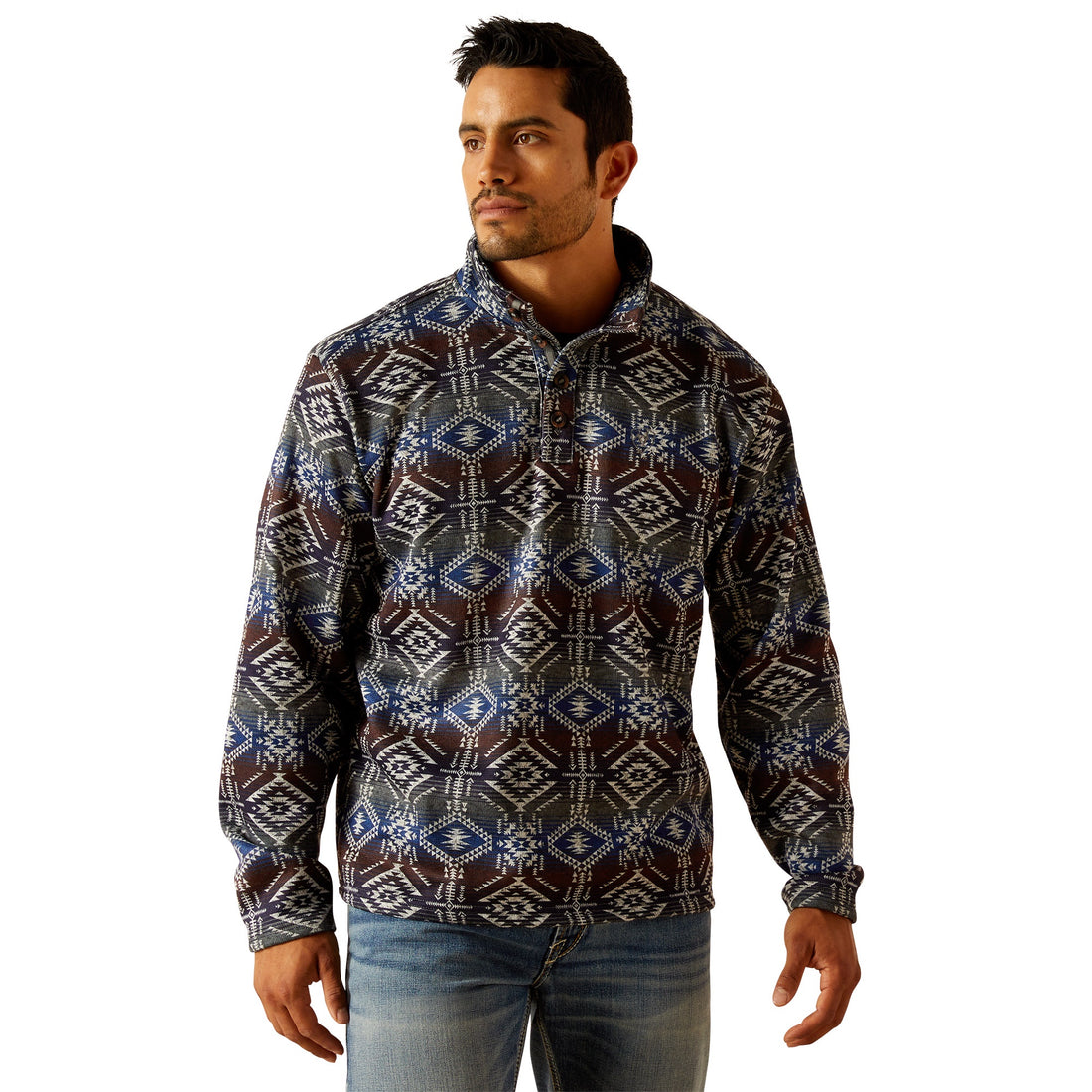 Ariat Men Jetty Grey Serape Wesley 10046145 Sweater