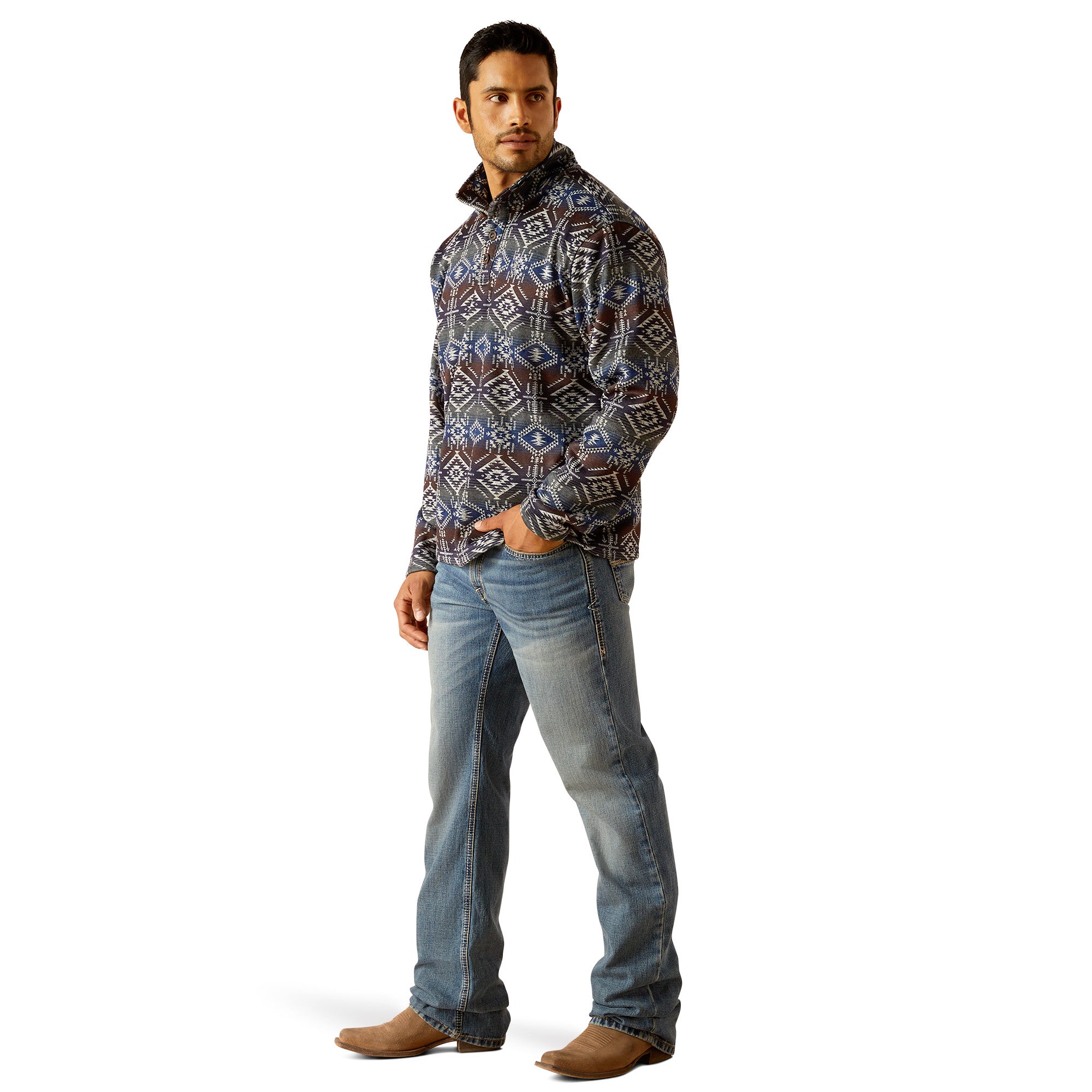 Ariat Men Jetty Grey Serape Wesley 10046145 Sweater
