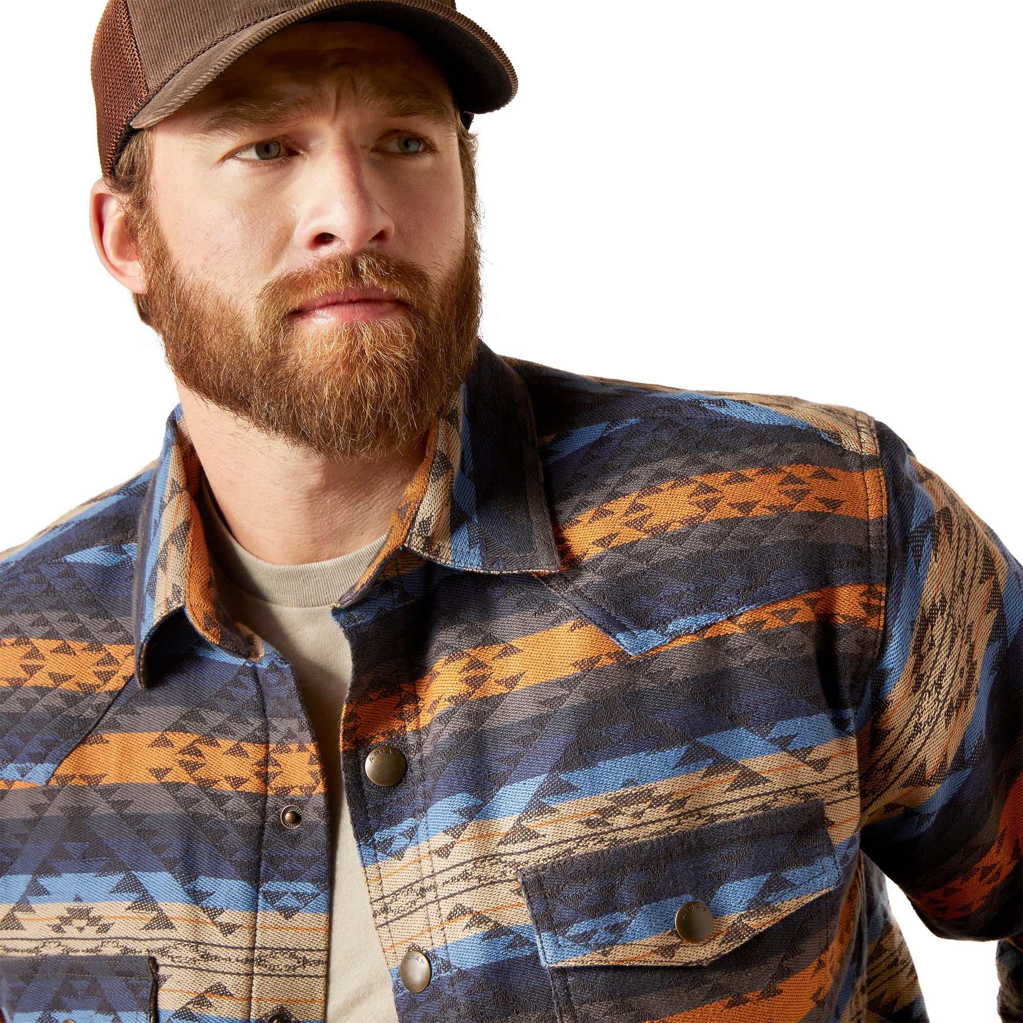 Ariat Men Hartland Shirt Iron Heather 10046390 Jacket