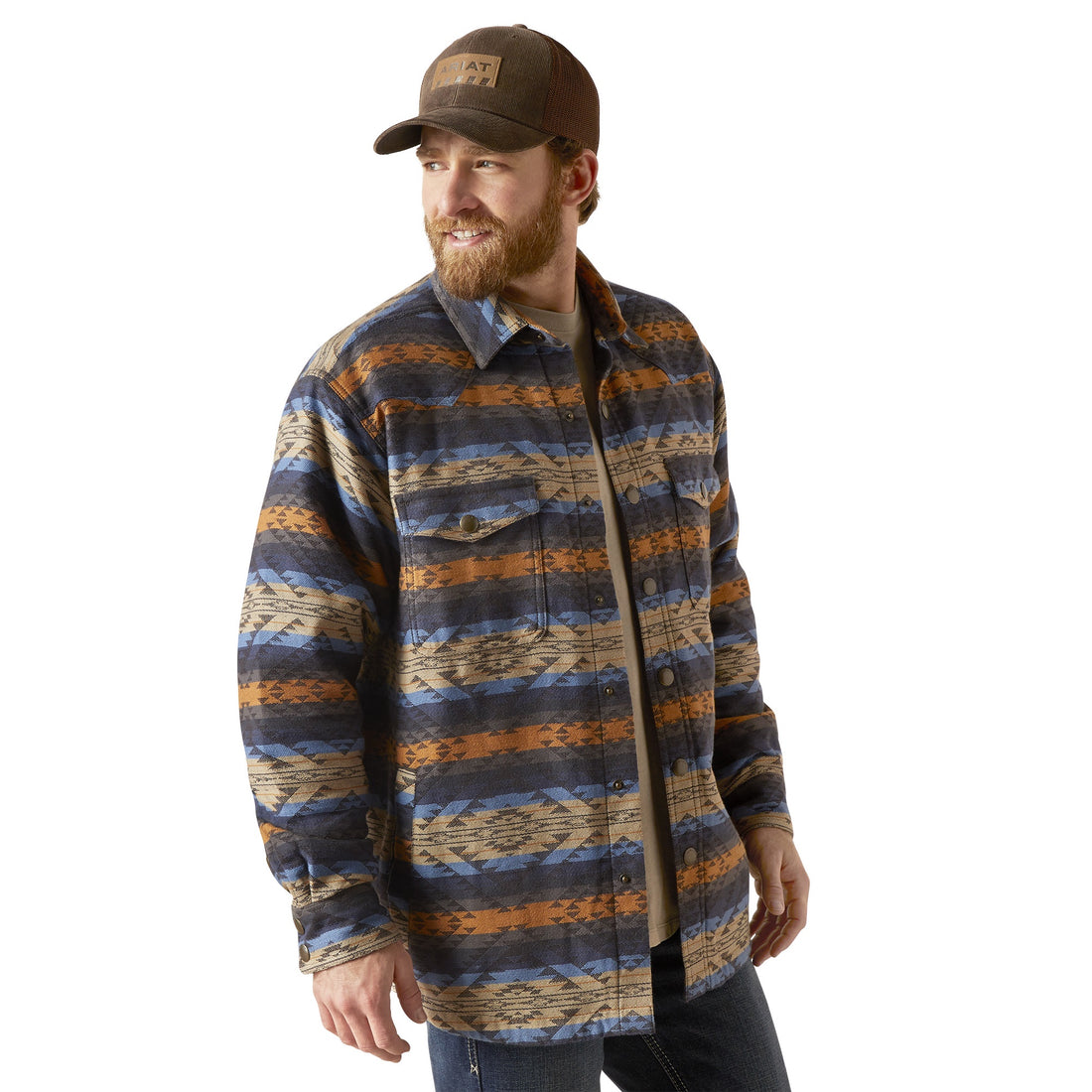 Ariat Men Hartland Shirt Iron Heather 10046390 Jacket