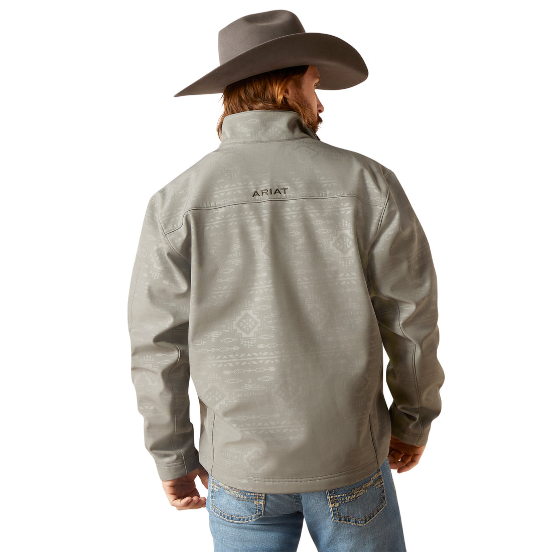 Ariat Men Vernon 2.0 Jetty Gray Embossed Softshell 10046607 Jacket