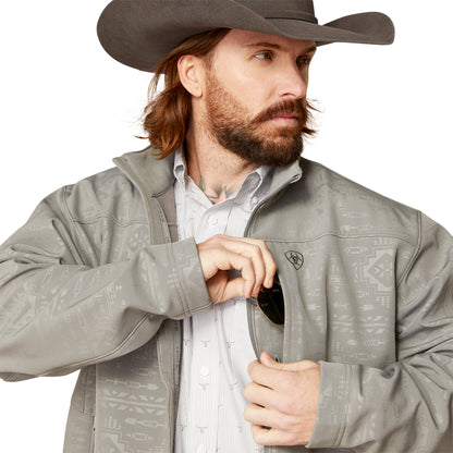 Ariat Men Vernon 2.0 Jetty Gray Embossed Softshell 10046607 Jacket
