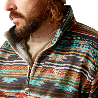 Ariat Men Caldwell 1/4 Zip BIscay Bay Serape 10046668 Sweater