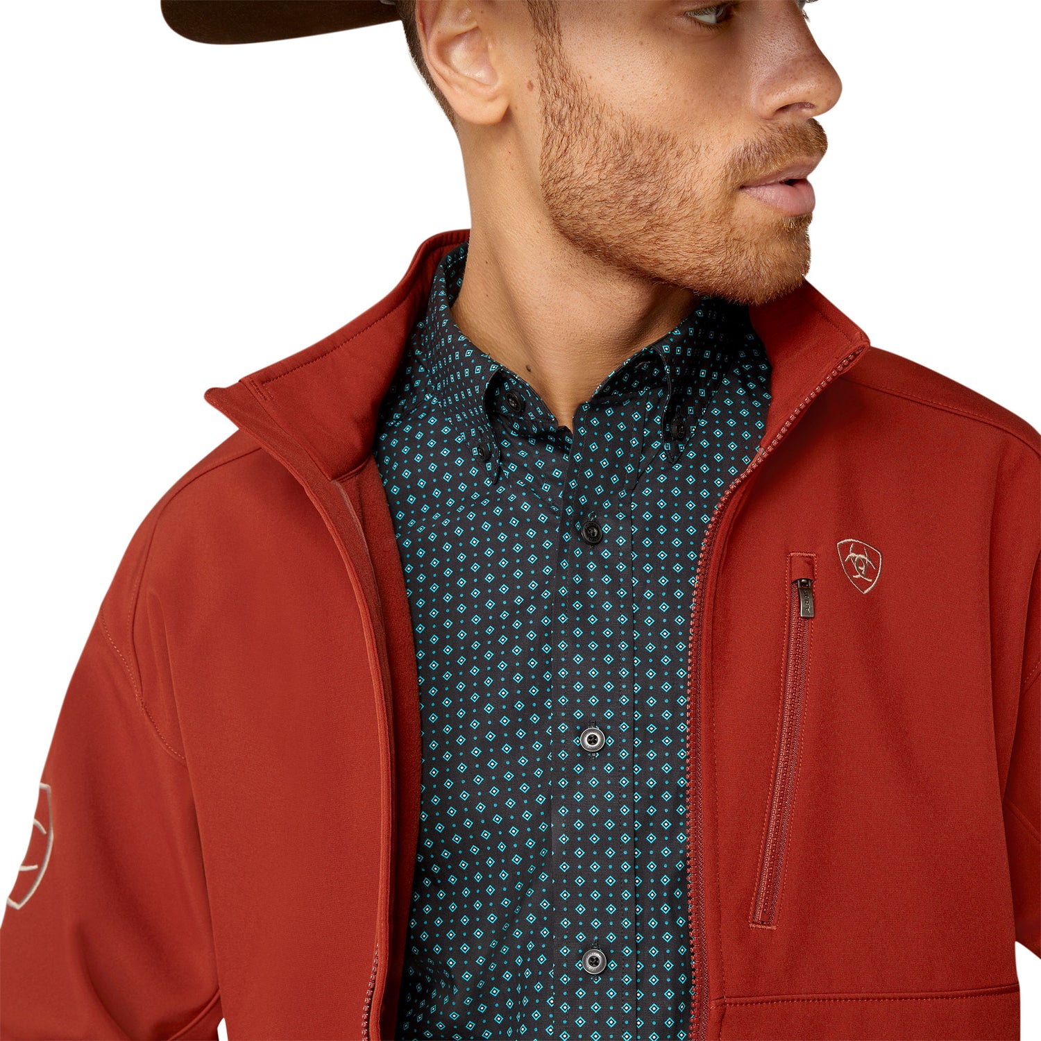 Ariat Men Logo 2.0 Koa Wood Softshell 10046730 Jacket