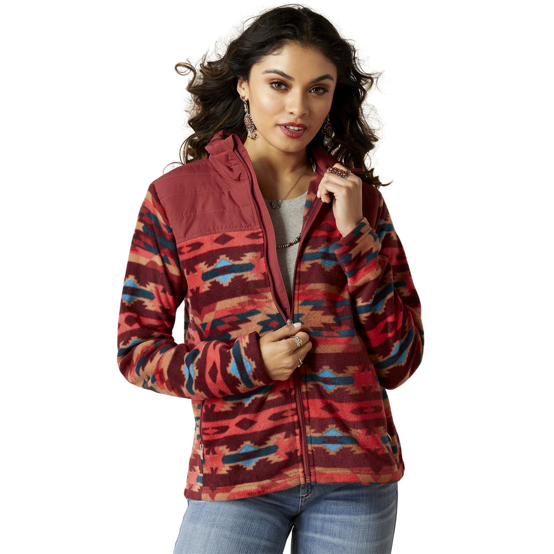 Ariat Women Prescott Fleece Campfire Print 10046038 Jacket