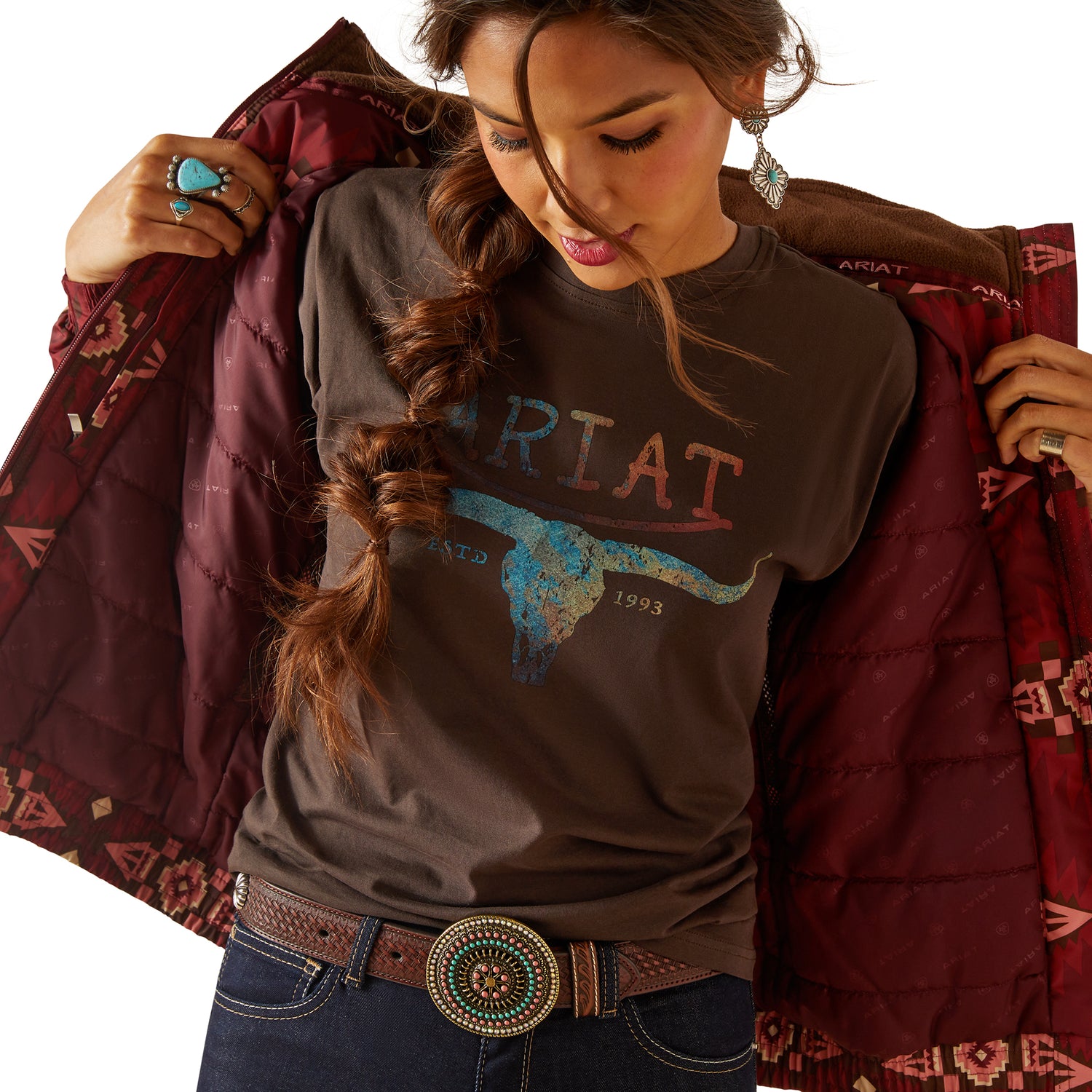Ariat Women Chimayo Western Stable Alamo Print 10046428 Jacket