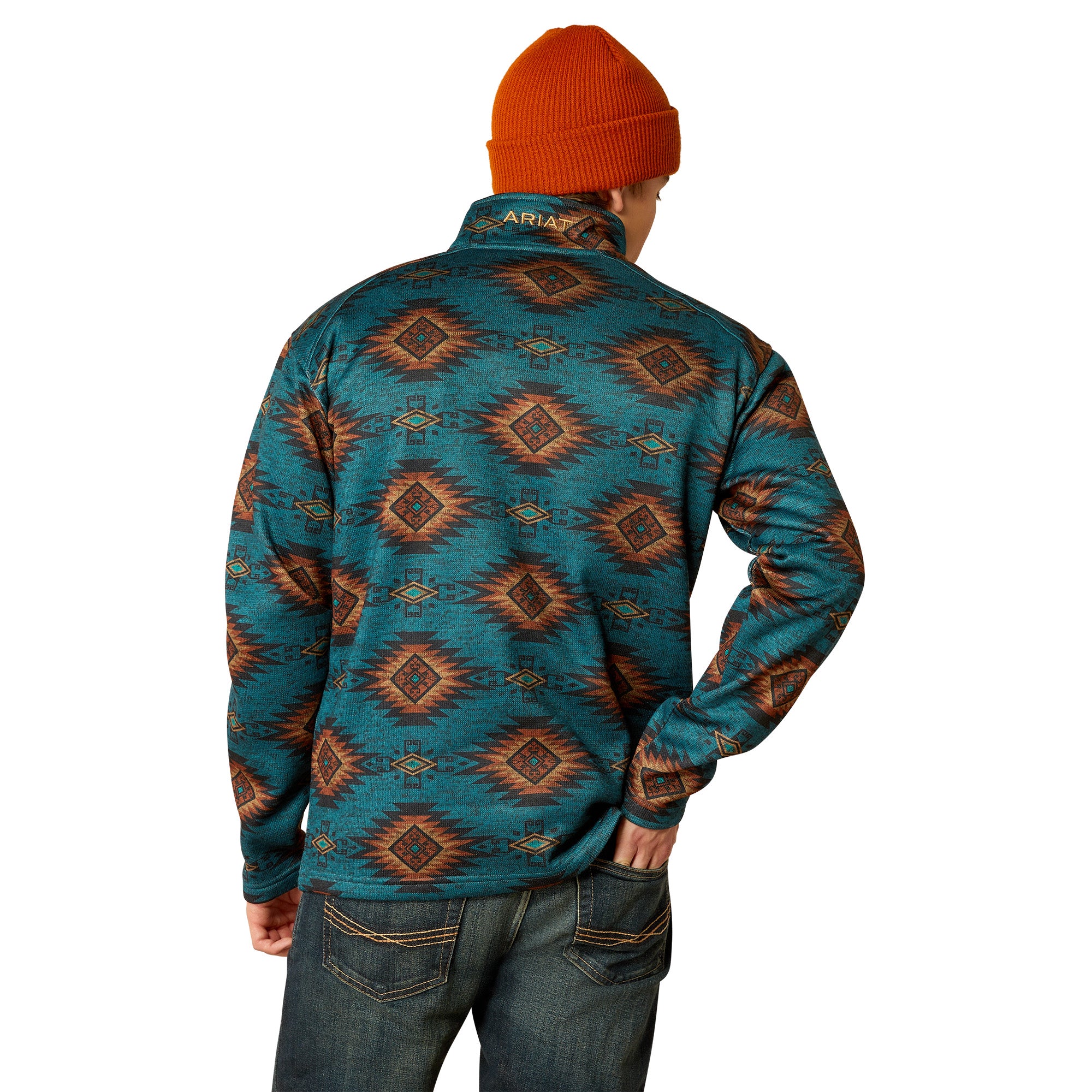 Ariat Men Caldwell Logo 1/4 ZP 10053016 Sweater