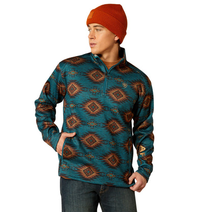 Ariat Men Caldwell Logo 1/4 ZP 10053016 Sweater