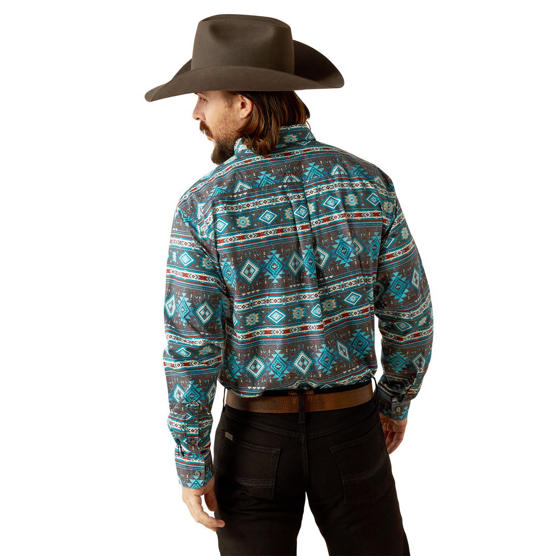 Ariat MN Prestcot Classic Fit Teal Shirt 10053868