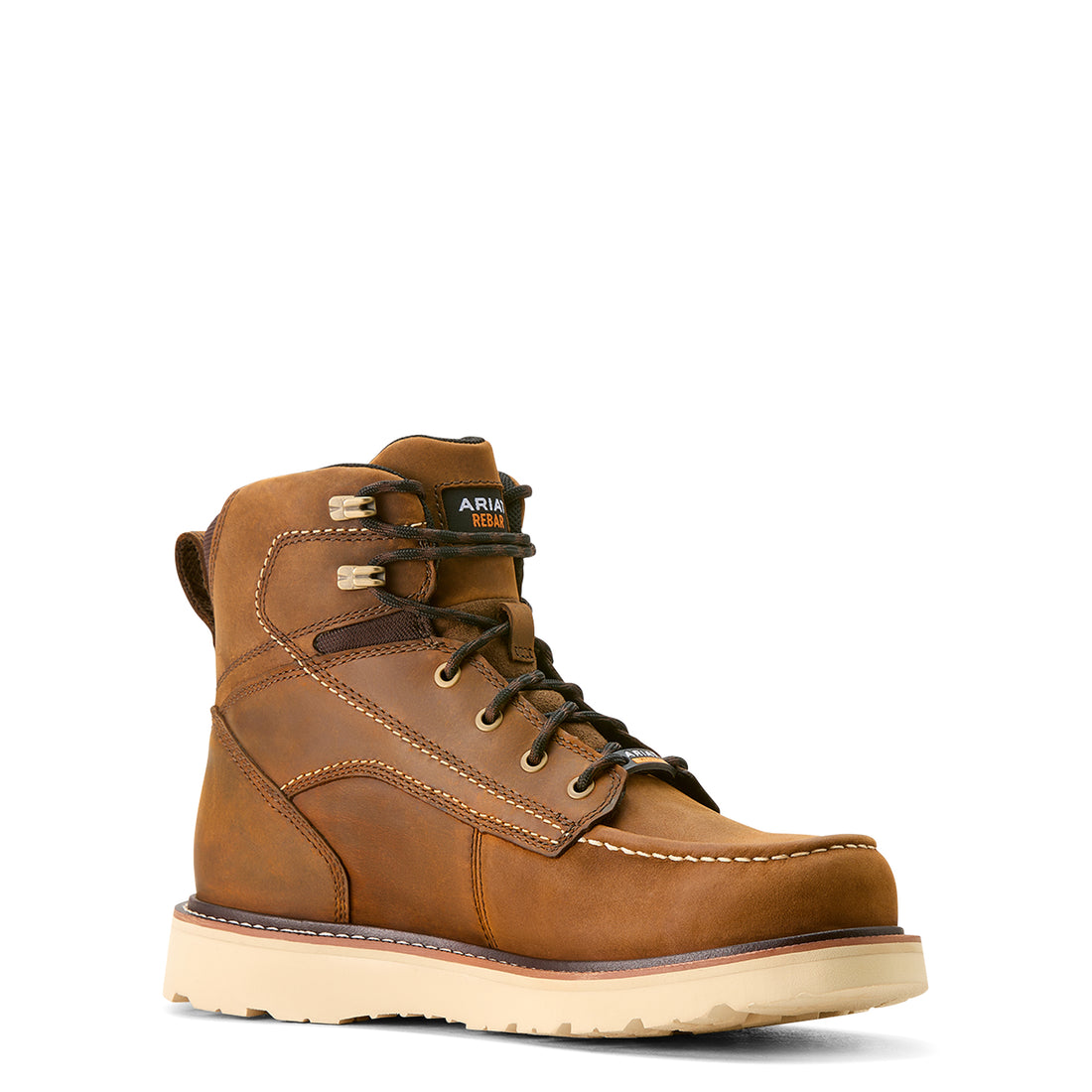 Ariat MN Rebar Wedge Moc Toe 6&quot; Waterproof Work Shoe 10053614