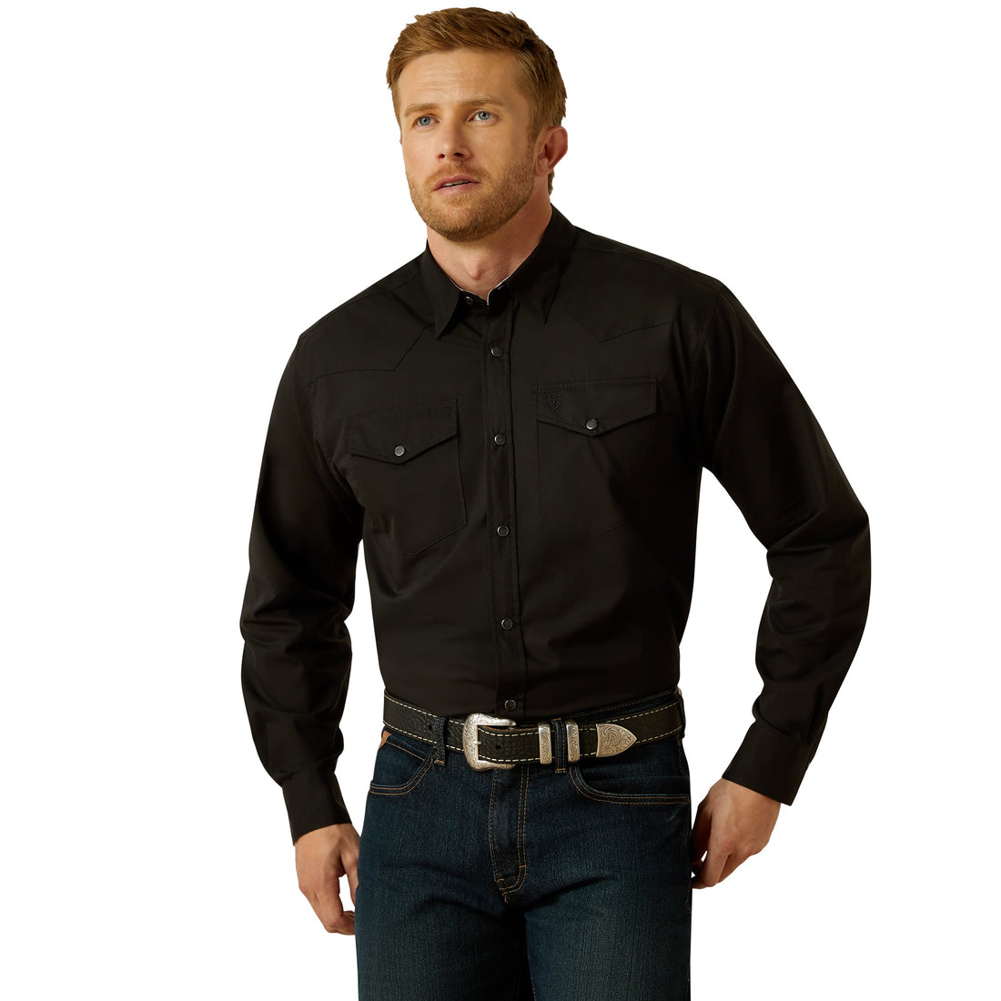 Ariat Men 10062469 Refined Slub Snap Shirt
