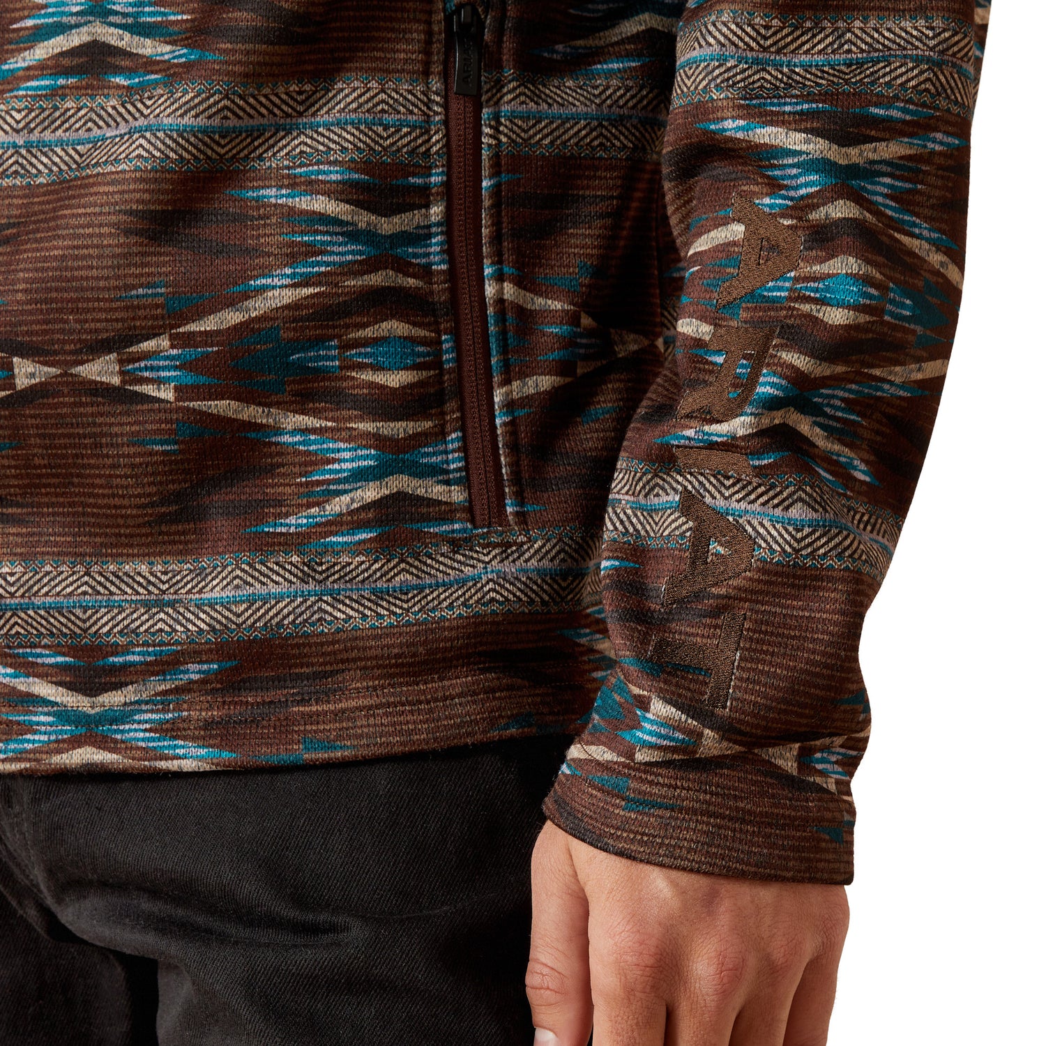 Ariat Men Caldwell Logo 1/4 Zip 10062620 Sweater