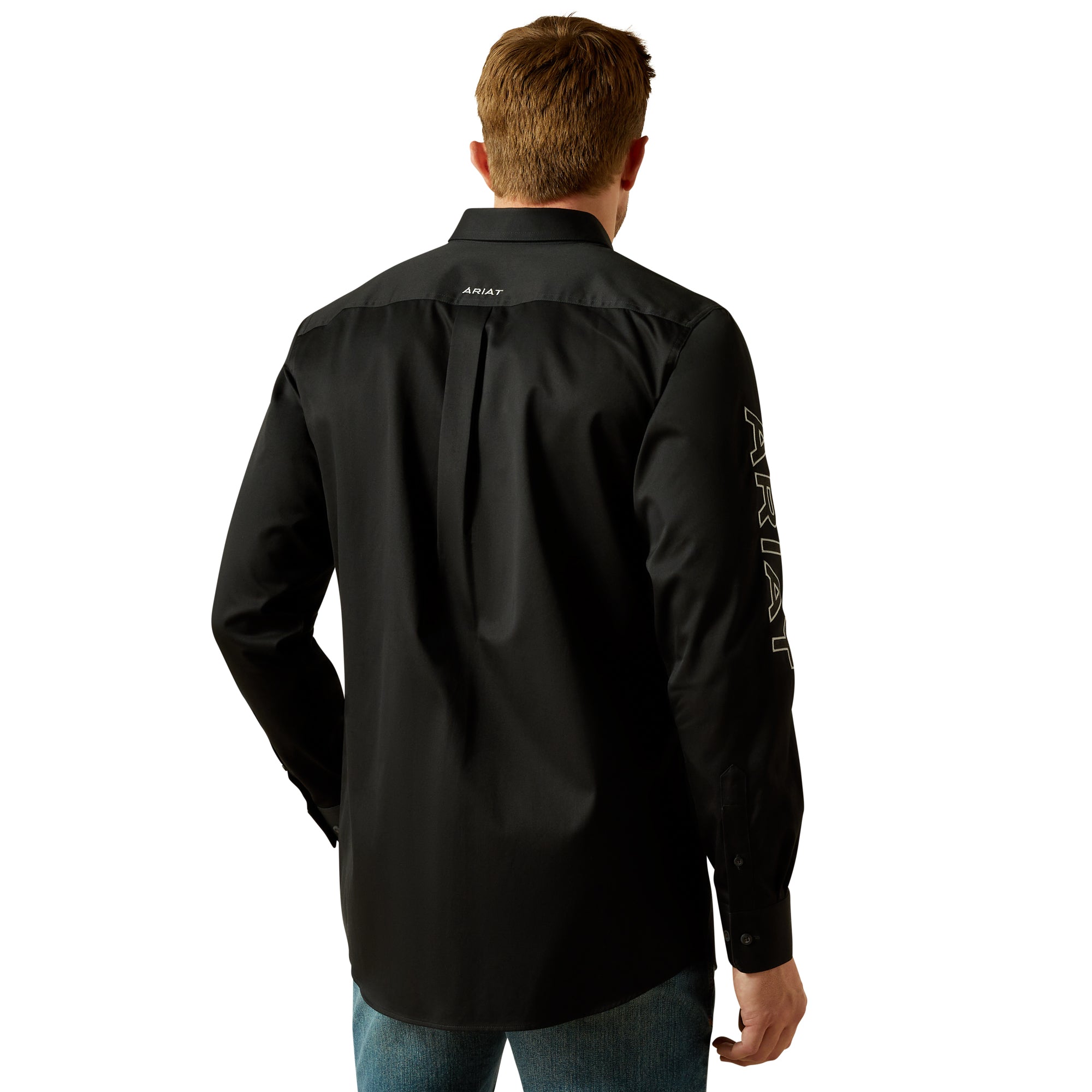 Ariat MN Team Logo Twill Fitted LS Shirt 10062659