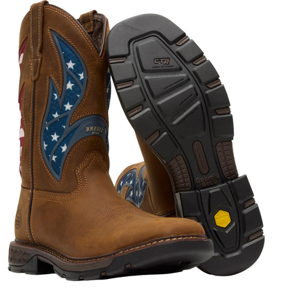 Georgia Boot MN Carbo-Tec FLX 11&quot; Patriotic Pull-On Work Boot GB00721