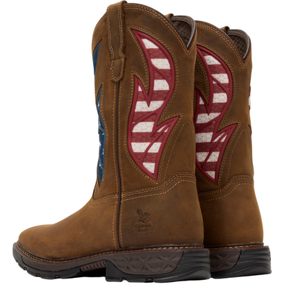 Georgia Boot MN Carbo-Tec FLX 11&quot; Patriotic Pull-On Work Boot GB00721