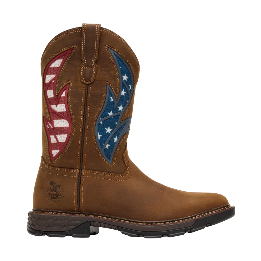 Georgia Boot MN Carbo-Tec FLX 11&quot; Patriotic Pull-On Work Boot GB00721