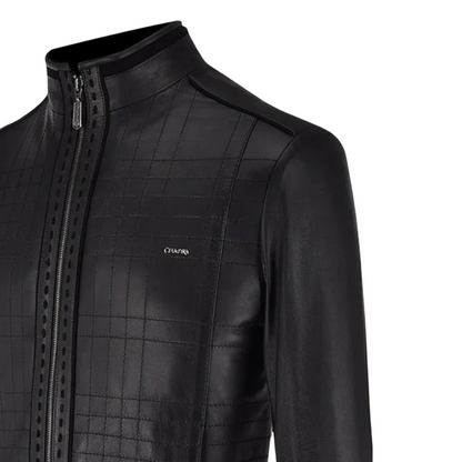 Cuadra Men Manaderin Neck Jacket H293BOA Black