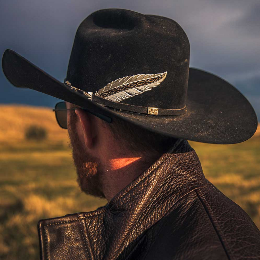 Montana Silversmiths Montana Silversmiths Trust and Honor Hat Feather Hf5761