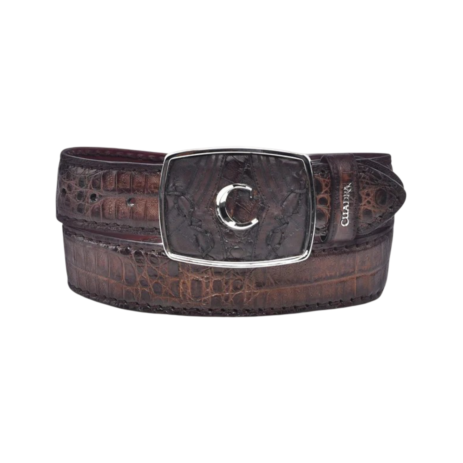 Cuadra MN Caiman Belly Laser Belt CV464FL Atlantic