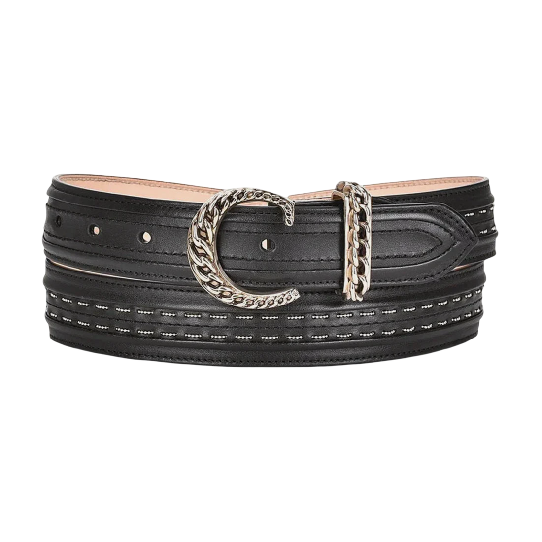 Cuadra WMN Handwoven Leather Belt CD984RS Black