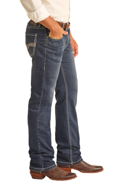 Rock &amp; Roll Men Revolver Slim Straight Leg Jeans RRMD1RR1GZ