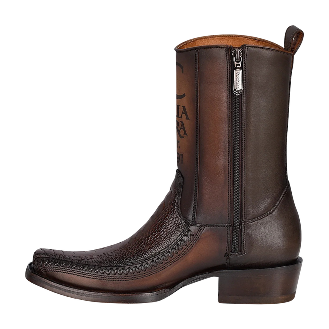 Cuadra MN Ostrich Leg Narrow Square Toe Boot 1J2KPT Brown