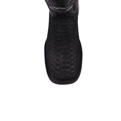 Cerrito MN Python Square Toe Boot ISB227C Black