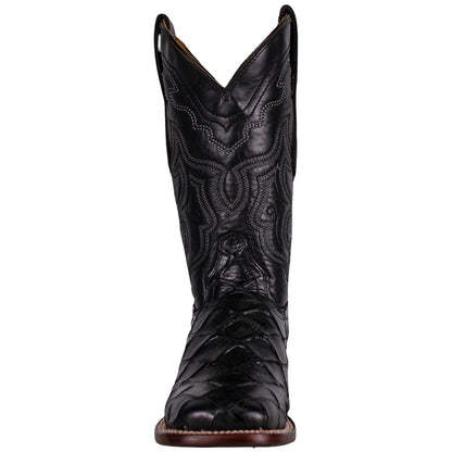 Cerrito MN Print Pirarucu Square Toe Boot ISB309C Black