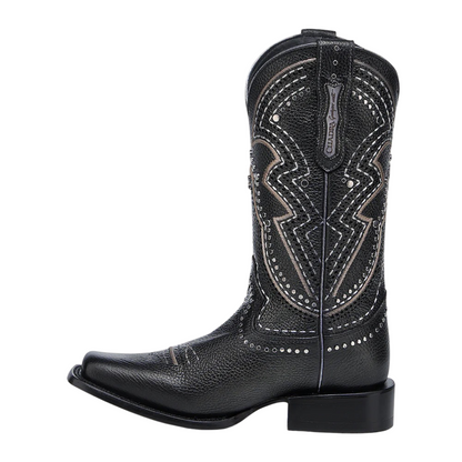 Cuadra WMN Western Rodeo Cowhide Boot 1F3XRS Black