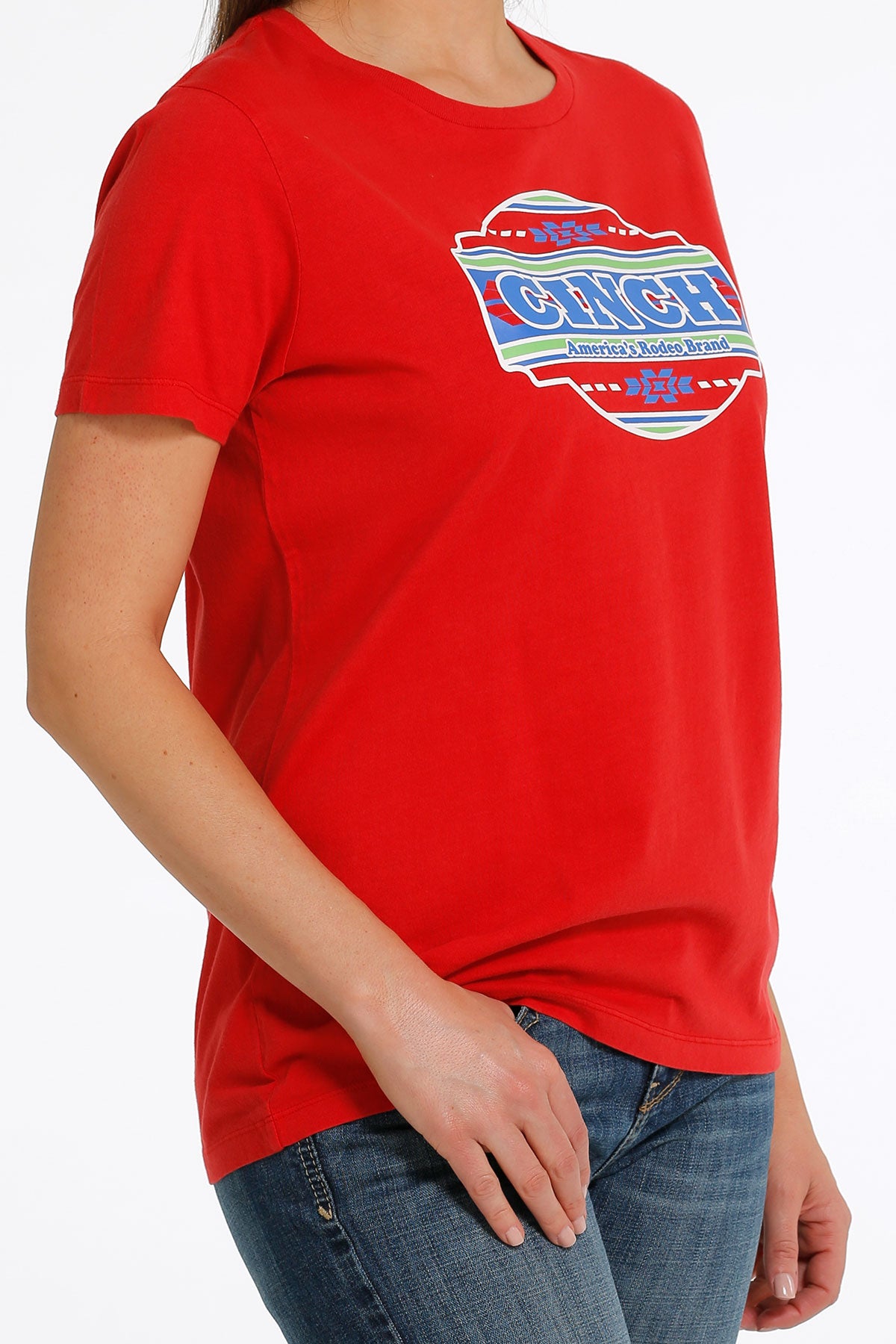 Cinch Women's Authentic Rodeo Brand Tee - Red