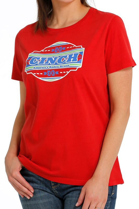 Cinch Women's Authentic Rodeo Brand Tee - Red