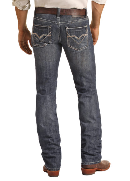 Rock &amp; Roll Men Pistol Stackable Bootcut Jeans MSP1763