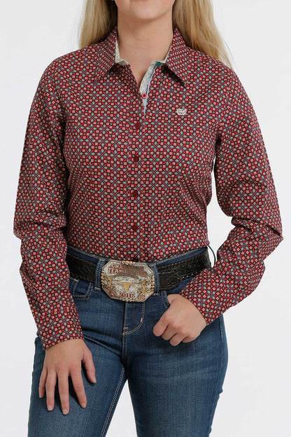Cinch Women Floral LS Shirt MSW9165013