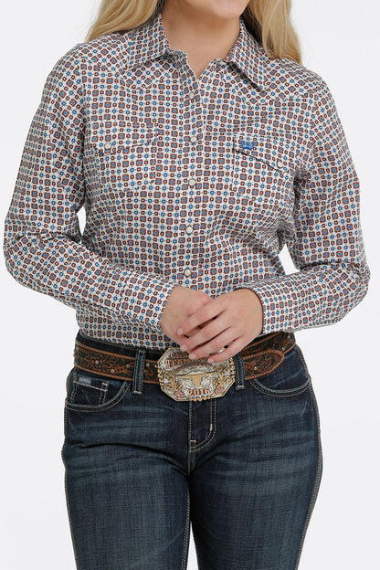 Cinch Women Geo Print Western LS Shirt MSW9201029 Shirt