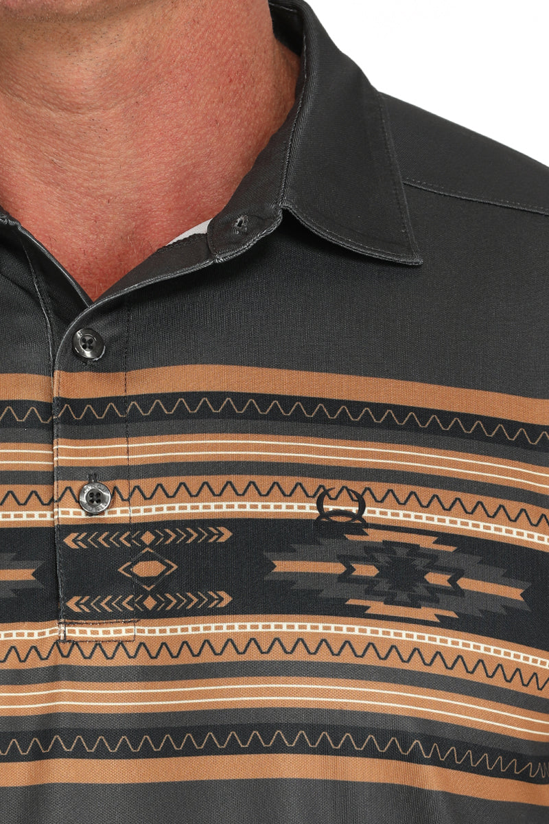 Cinch Men Athletic Aztec Polo Shirt MTk1863041