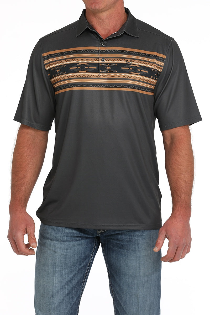Cinch Men Athletic Aztec Polo Shirt MTk1863041
