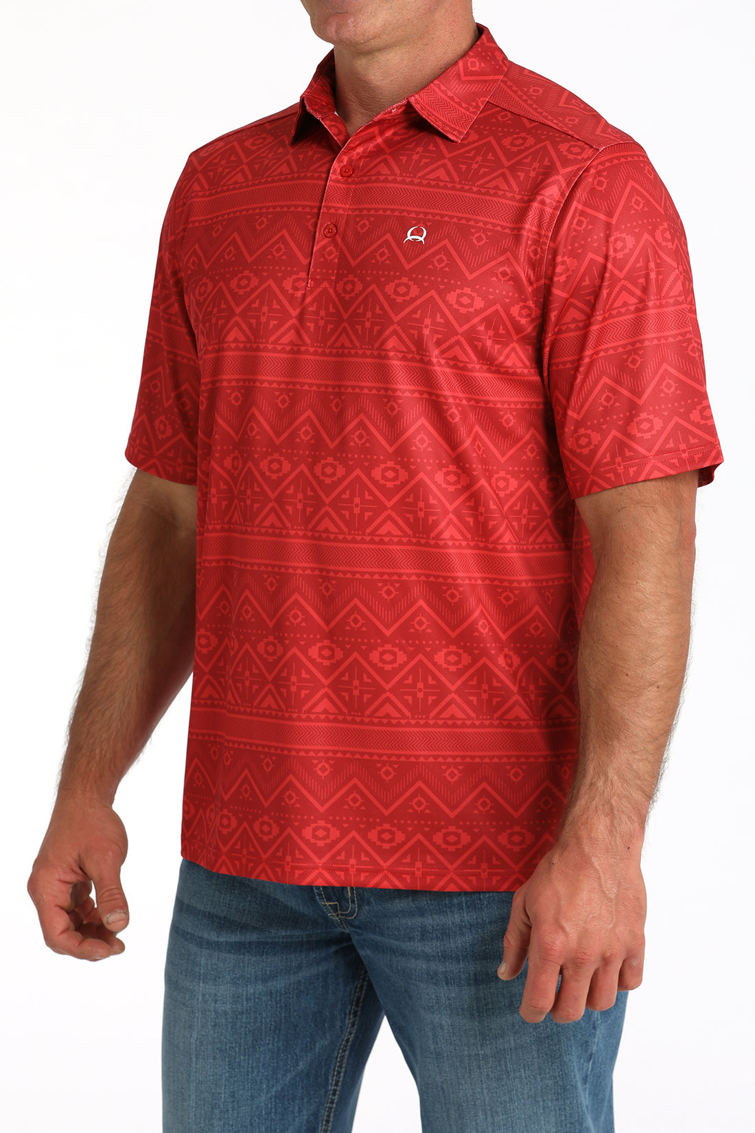 Cinch Men Western Arenaflex Print Polo Shirt MTK1865035