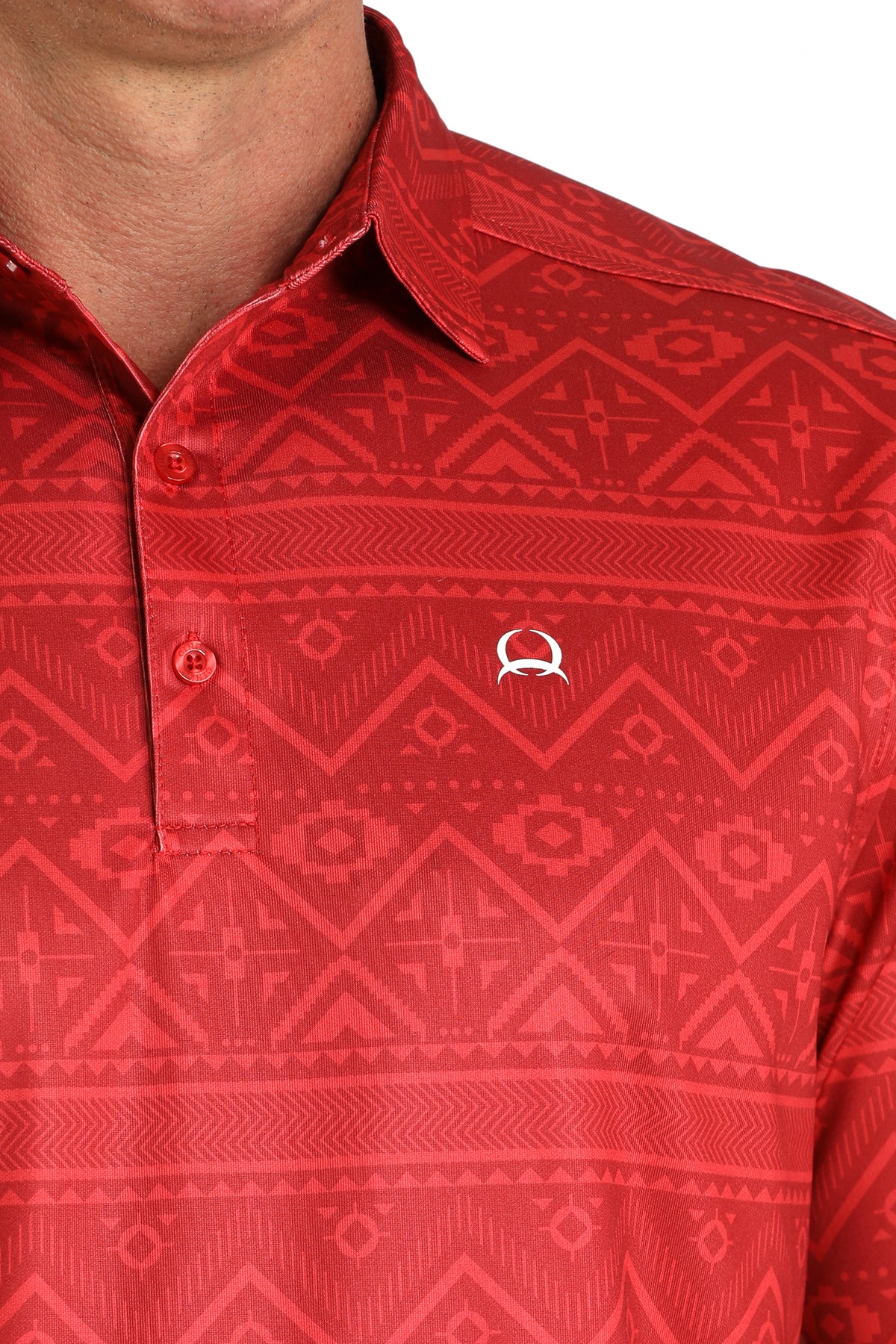 Cinch Men Western Arenaflex Print Polo Shirt MTK1865035