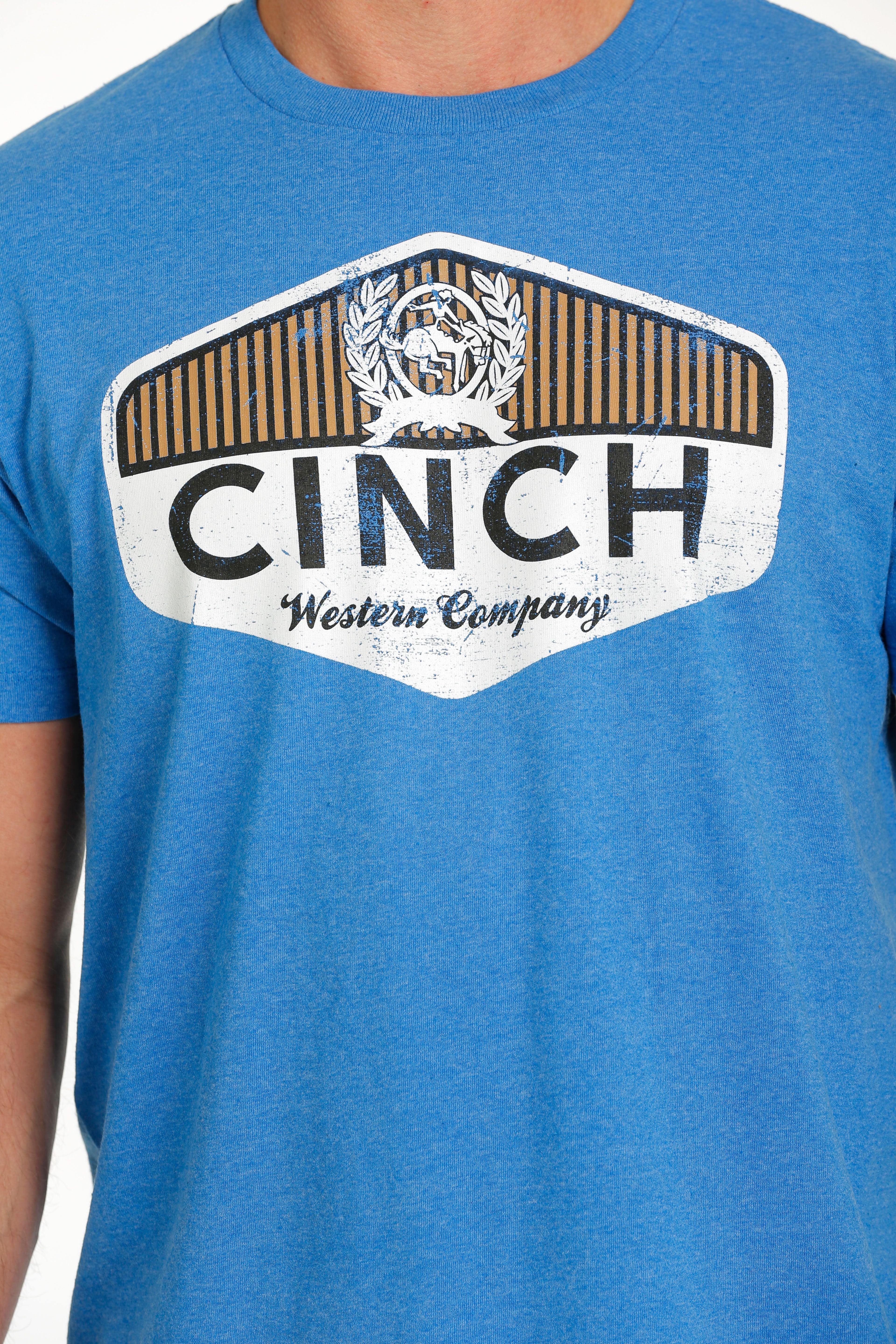 Cinch Men Heather Blue T-Shirt MTT1690556